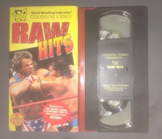 Wwf - Raw Hits (vhs,  1995) Coliseum Video Wwe Wcw Nwo Lex Luger Rare