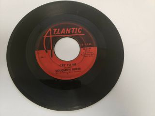 Solomon Burke Cry To Me / I Almost Lost My Mind 45 Rpm Rare Northern Soul.  Good