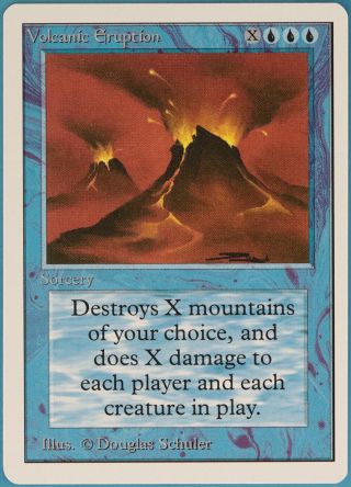 Volcanic Eruption Unlimited Spld Blue Rare Magic Gathering Card (34984) Abugames