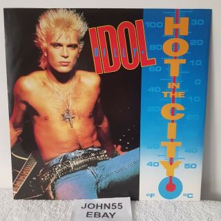 Billy Idol Hot In The City 12 " Vinyl Record Single 1987 Nr Rare