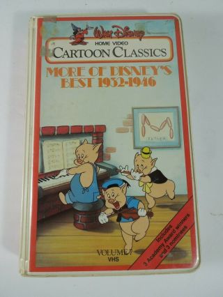 Walt Disney Cartoon Classics Vhs More Of Disney’s Best (1932 - 1946) Volume 7 Rare