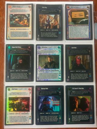 Star Wars Swccg Limited Reflections Iii 3 Rare Foil Near Set 52/54