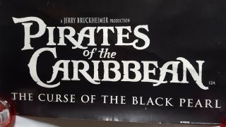 RaRe.  vintage Pirates of the Caribbean poster LONG door 21x62 