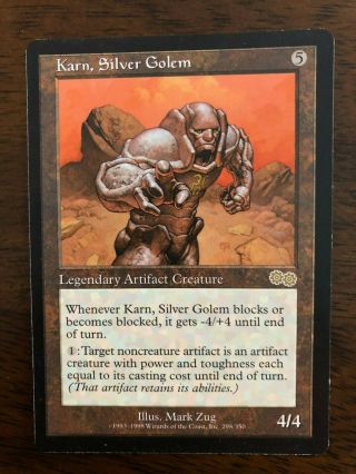 Magic The Gathering Mtg Card Karn Silver Golem Legendary Artifact Urza 