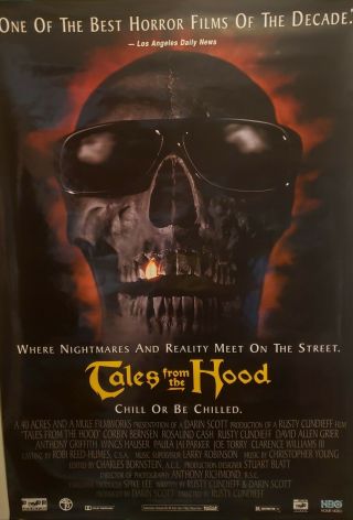 Vintage/rare Video Store Promotional Poster Tales From The Hood 27x39 Nm