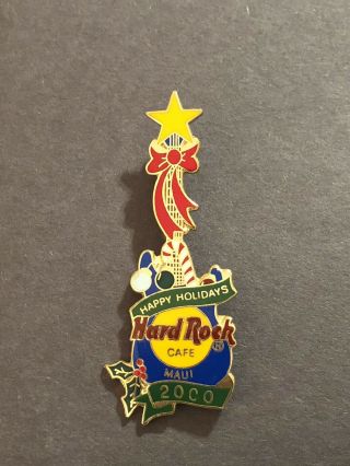 Hard Rock Cafe Happy Holidays Pin Maui 2000 Rare Limited Edition Of 400