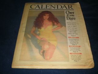 Cher Los Angeles Time Calendar Section 1991 Rare