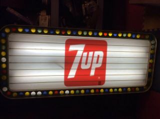Rare Vintage 7 - Up Country Store/gas Station Light Up Metal Sign