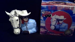 The Lone Ranger W/ Silver Horse Limited Edition Rare Ceramic Cookie Jar W/ Box