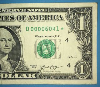 2013 D Series $1 One Dollar Bill Rare Fancy Low Serial Star Note Frn Us Cool