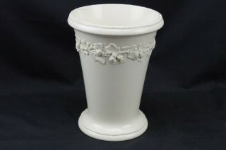 Wedgewood England Queensware Cream On Cream Rope Trim Vase 7 1/4 " Rare