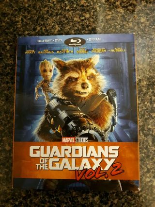 Guardians Of The Galaxy Vol 2 Blu - Ray & Dvd Rare Slip Cover