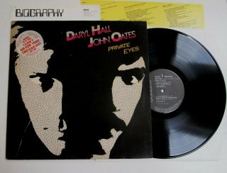 Daryl Hall & John Oates - Private Eyes Lp Vinyl Rare Uk 1st Press Promo Album