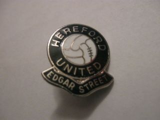 Rare Old Hereford United Football Club Enamel Brooch Pin Badge By Rev Gomm