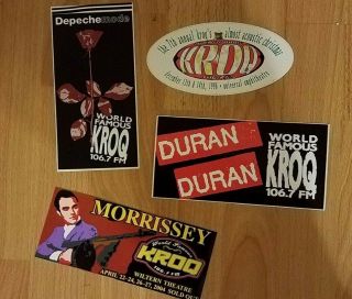 Rare Oop Kroq Stickers Duran Duran Morrissey,