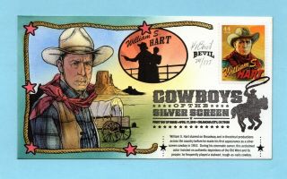 U.  S.  Fdc 4448 Rare Bevil Cachet - William S.  Hart From Cowboys Of Silver Screen
