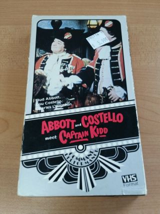 Abbott And Costello Meet Captain Kidd Vhs Rare Vci Command Performance