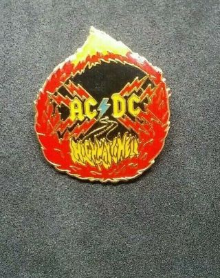 AC / DC 1980 ' s Vintage Rare Highway to Hell Enamel Metal Pin 2