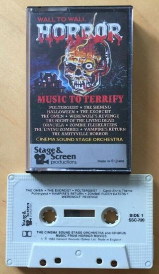 Horror Movie Music Cassette Tape Stage & Screen Music To Terrify Rare