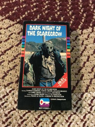 Dark Night Of The Scarecrow Key Horror Sov Slasher Rare Oop Vhs Big Box Slip