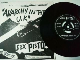 Sex Pistols 7 " French - Anarchy In The U.  K Rare & Orig 1977 Import Single Punk