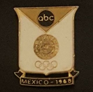 1968 Olympic Games (mexico) - Rare Abc American Broadcasting Company Staff Badge