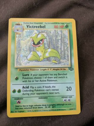 Rare Holographic Victreebel Gen 1 Pokemon Card In