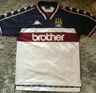 Manchester City Man City 1997 1998 Away Shirt Size M Kappa Rare Item