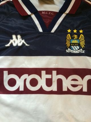 Manchester City Man City 1997 1998 Away Shirt Size M Kappa Rare Item 2