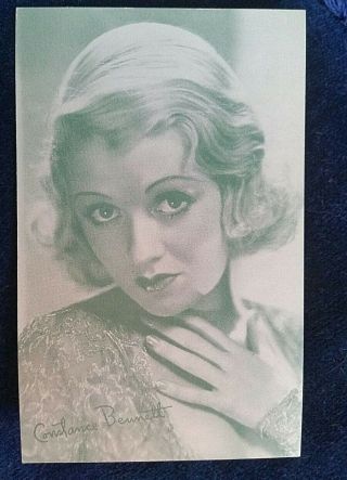 Constance Bennett Arcade Exhibit Card 1940 