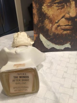 Avon President Lincoln Tai Winds After Shave 6 fl.  oz.  Rare Vintage 1970 ' s 2