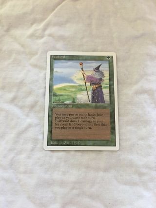 1x Magic The Gathering Mtg Revised/3rd Edition Fastbond Slight/lp No Refunds