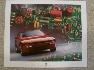 1986 Porsche 944 Coupe Showroom Advertising Sales Poster Rare Awesome 23x19