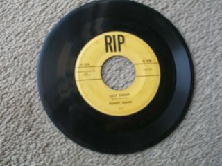 Ronny Mann " Last Night & Hula Hoops My Dear " Rare Teen Rock 45 Rip 201 Vtg 1958
