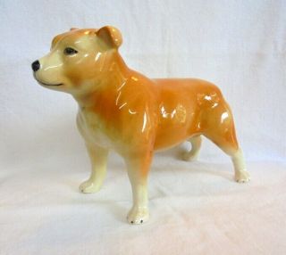 Staffordshire Bull Terrier Fawn.  Elite Pottery Rare Early Style.  Retired