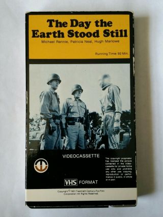 The Day The Earth Stood Still Vhs Rare Magnetic Video Sci Fi Science Fiction