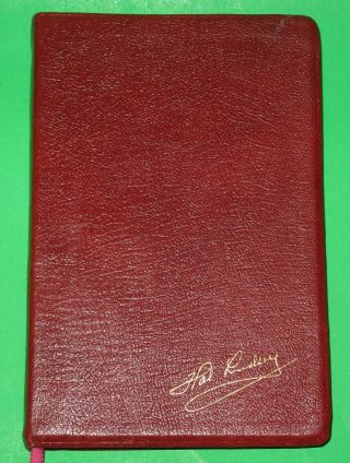 1985 Hal Lindsey Prophecy Edition King James Version Bible Leather Rare