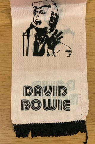Rare Vintage Classic Rock 1980 David Bowie Concert Tour Scarf