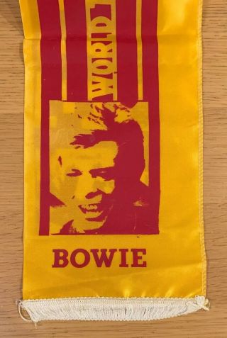 Rare Vintage Classic Rock 1980s David Bowie Concert Tour Scarf
