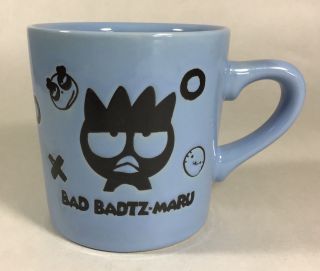 Rare SANRIO BAD BADTZ - MARU Ceramic CUP MUG BLUE ‘93 ‘96 3