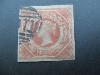 Nsw Stamps: 1854 Definitives Imperf 1/ - Red - Rare (d106)