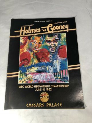 Rare 1982 Larry Holmes Vs Gerry Cooney Boxing Program