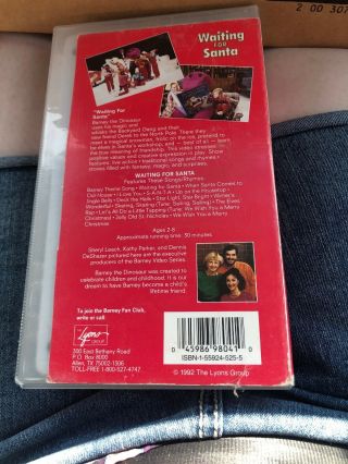 RARE Barney And Friends Tape - Waiting For Santa (VHS,  1992) 2