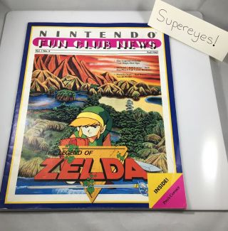 Nintendo Fun Club News Letter Volume 1 No 3 Fall 1987 The Legend Of Zelda Rare