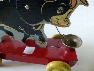 1938 FERDINAND THE BULL pull toy by N N HILL BRASS CO.  - W.  D.  ENT.  RARE 4