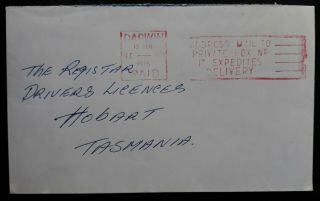 Rare 1975 Paid Darwin Meter Cancel - Postage Usage After Cyclone Tracy