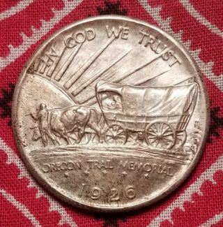 1926 Oregon Trail Commemorative Silver Half Dollar Rare Very Fine 10 2