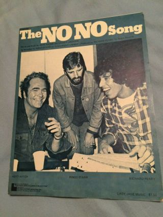 Vintage Ringo Starr The No No Song Sheet Music.  Rare & Hard To Find The Beatles