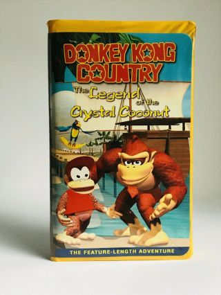 Rare Donkey Kong Country The Legend Of The Crystal Coconut (vhs,  1999) Nintendo