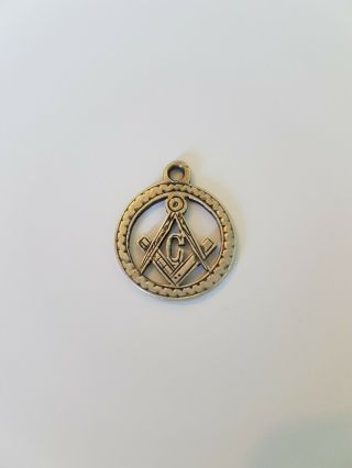 Rare Antique Sterling Silver Masonic Pendant Chester 1896